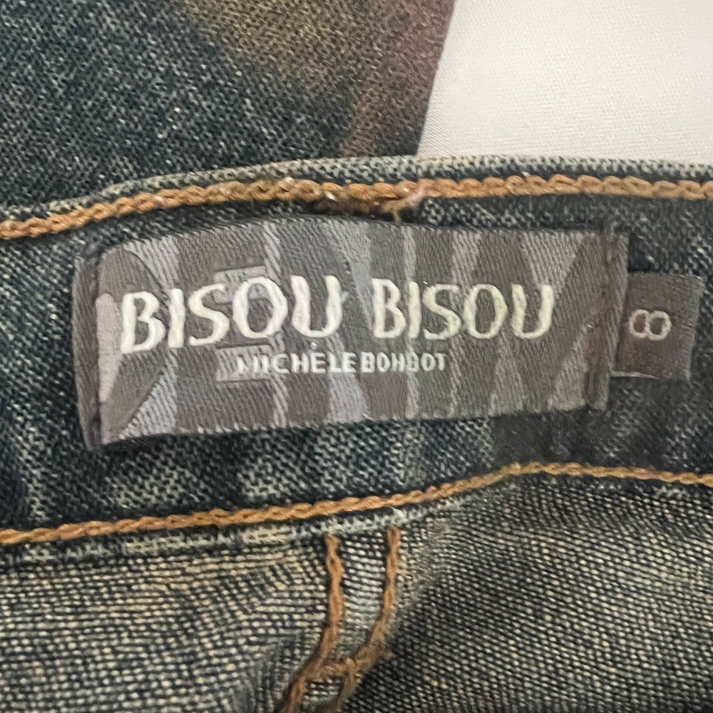 Bisou Bisou Dark Blue Skinny Jeans with Contrast Stitching
